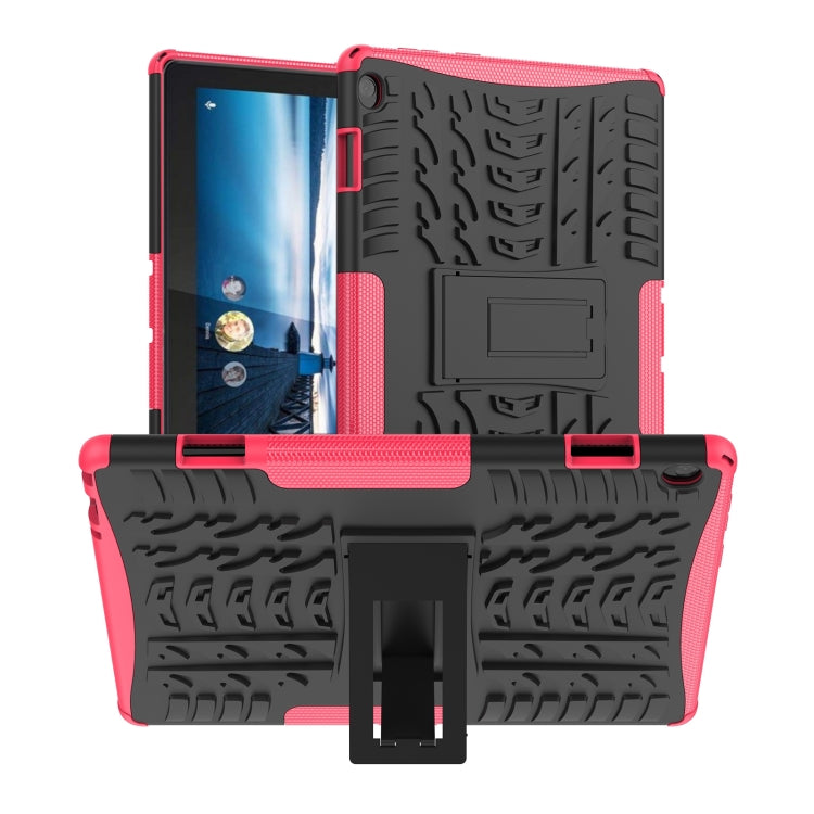 For Lenovo Tab M10 X605 / X505 Tire Texture Shockproof TPU+PC Protective Tablet Case with Holder