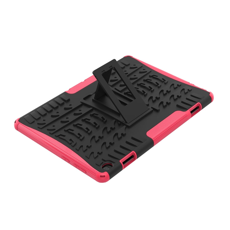 For Lenovo Tab M10 X605 / X505 Tire Texture Shockproof TPU+PC Protective Tablet Case with Holder