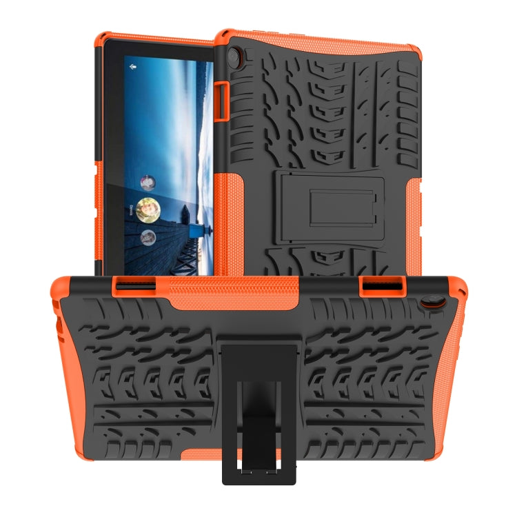 For Lenovo Tab M10 X605 / X505 Tire Texture Shockproof TPU+PC Protective Tablet Case with Holder