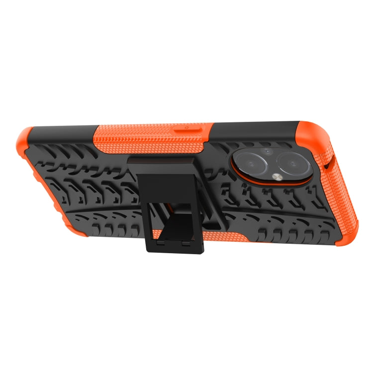 For OnePlus Nord N20 5G Tire Texture Shockproof TPU+PC Phone Case with Holder