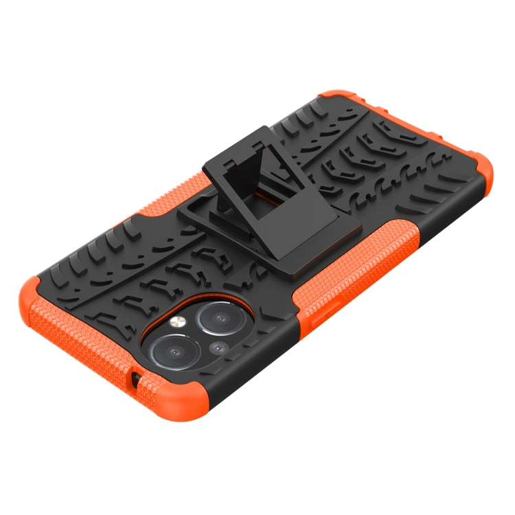 For OnePlus Nord N20 5G Tire Texture Shockproof TPU+PC Phone Case with Holder