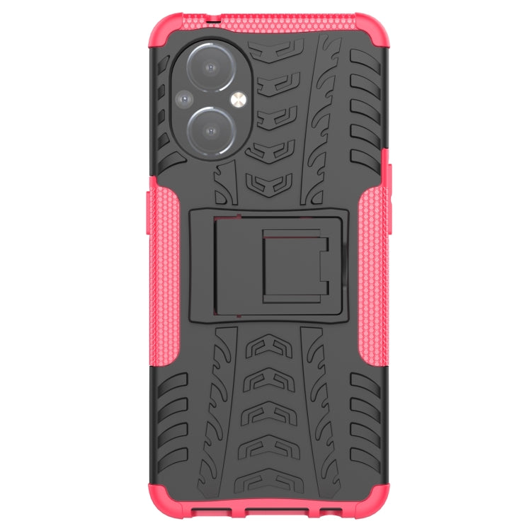 For OnePlus Nord N20 5G Tire Texture Shockproof TPU+PC Phone Case with Holder