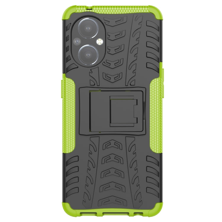 For OnePlus Nord N20 5G Tire Texture Shockproof TPU+PC Phone Case with Holder