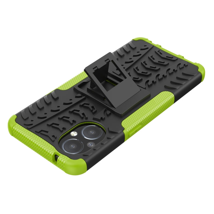 For OnePlus Nord N20 5G Tire Texture Shockproof TPU+PC Phone Case with Holder
