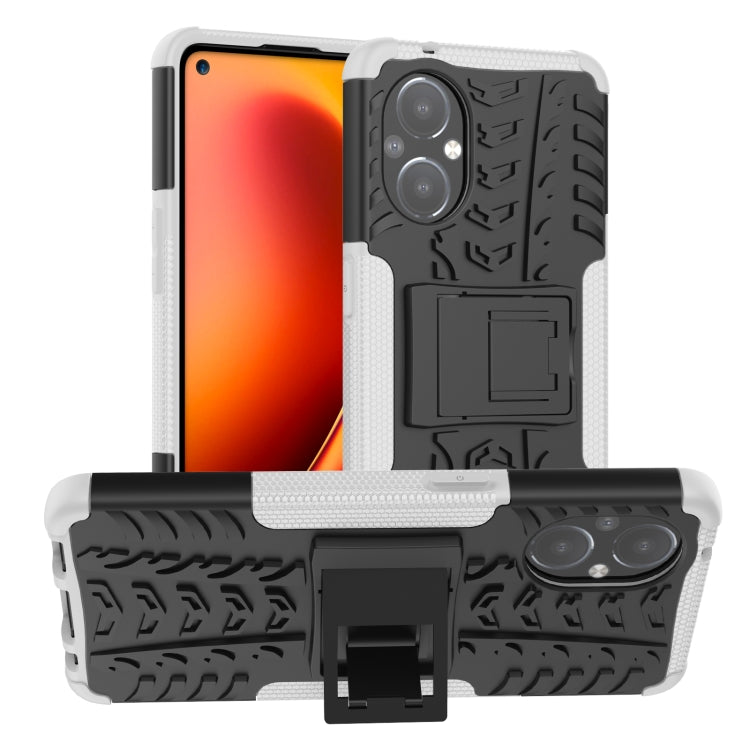 For OnePlus Nord N20 5G Tire Texture Shockproof TPU+PC Phone Case with Holder