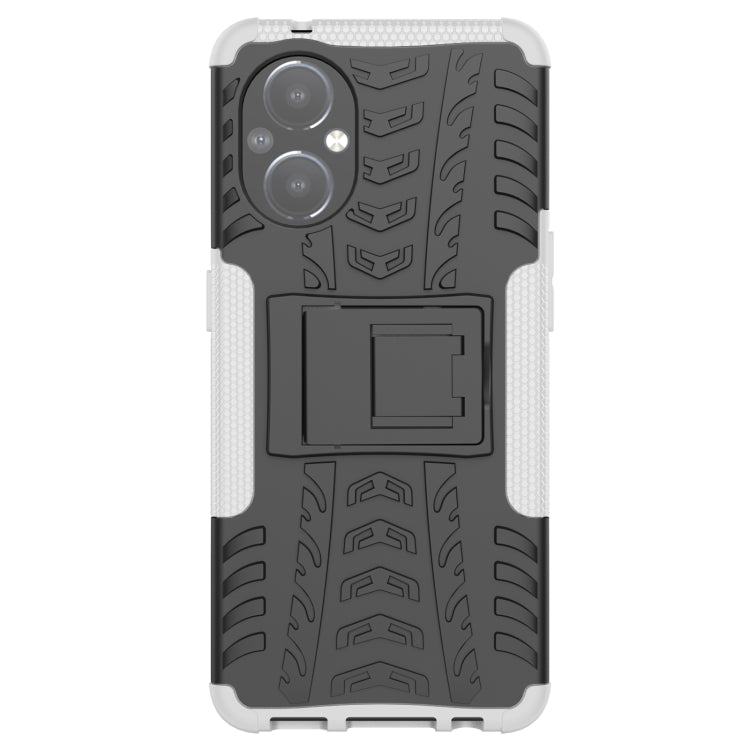 For OnePlus Nord N20 5G Tire Texture Shockproof TPU+PC Phone Case with Holder