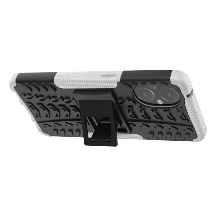 For OnePlus Nord N20 5G Tire Texture Shockproof TPU+PC Phone Case with Holder