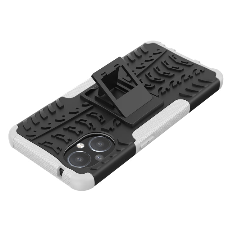 For OnePlus Nord N20 5G Tire Texture Shockproof TPU+PC Phone Case with Holder