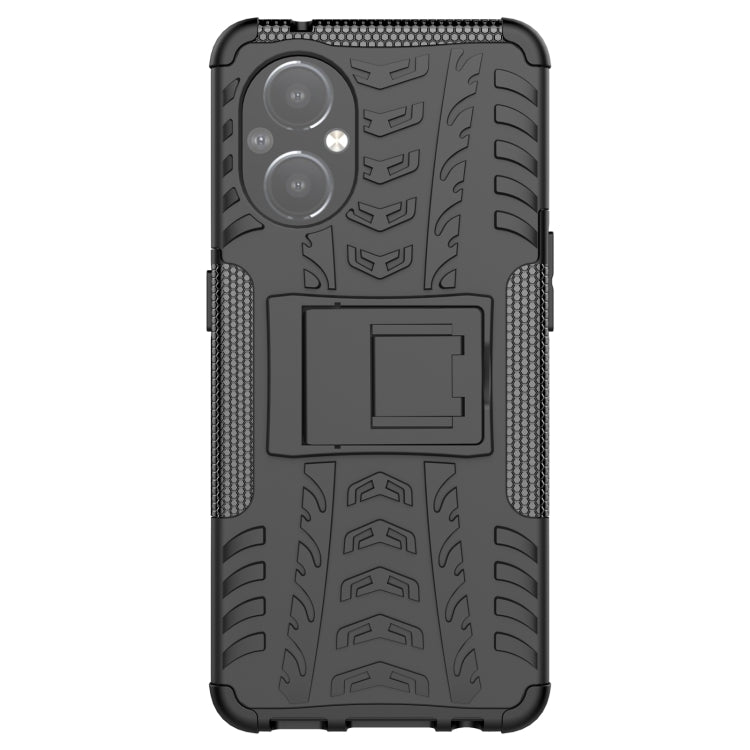 For OnePlus Nord N20 5G Tire Texture Shockproof TPU+PC Phone Case with Holder