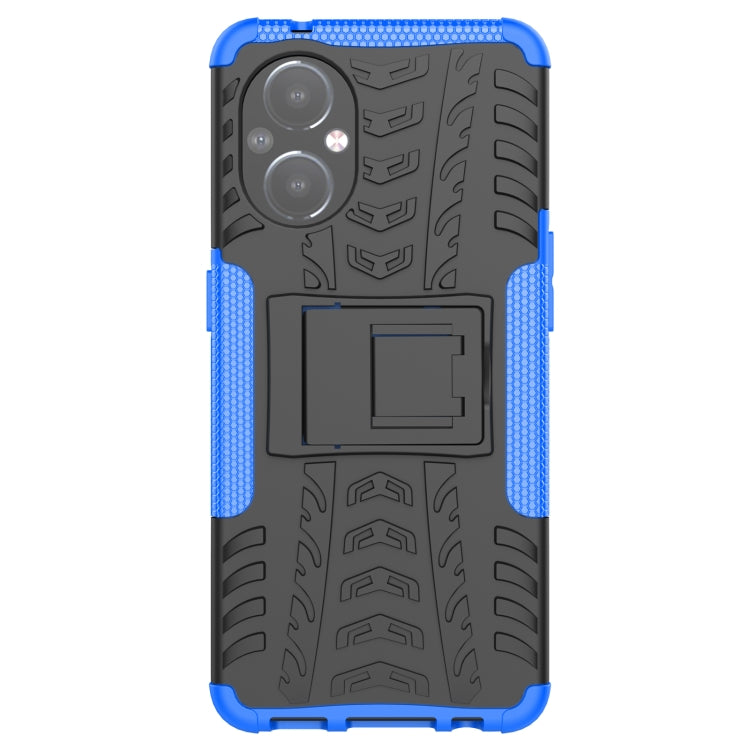 For OnePlus Nord N20 5G Tire Texture Shockproof TPU+PC Phone Case with Holder