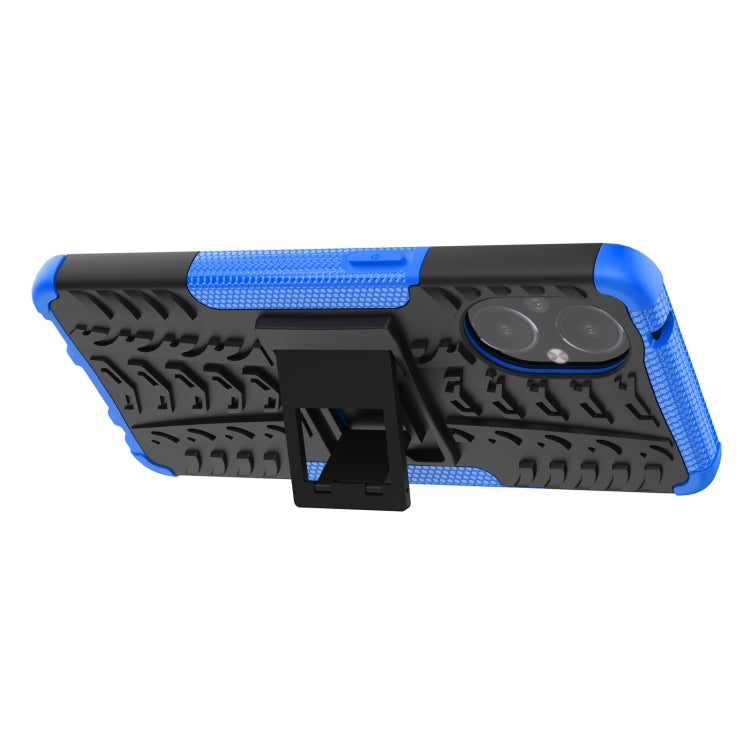 For OnePlus Nord N20 5G Tire Texture Shockproof TPU+PC Phone Case with Holder