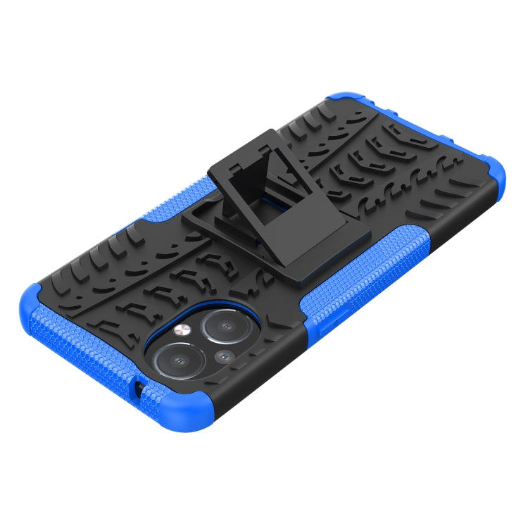 For OnePlus Nord N20 5G Tire Texture Shockproof TPU+PC Phone Case with Holder