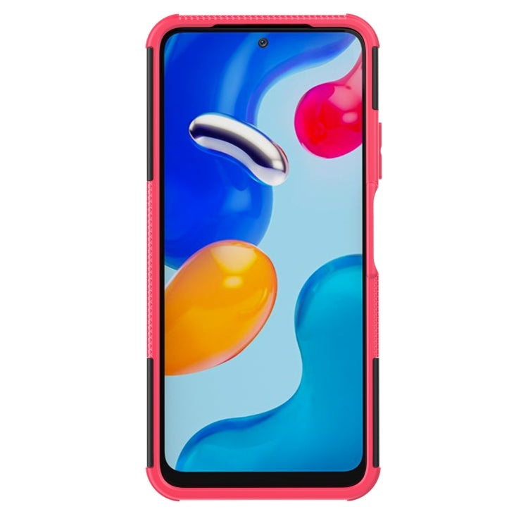 For Xiaomi Redmi Note 11S 4G International Version Tire Texture Shockproof TPU+PC Phone Case with Holder