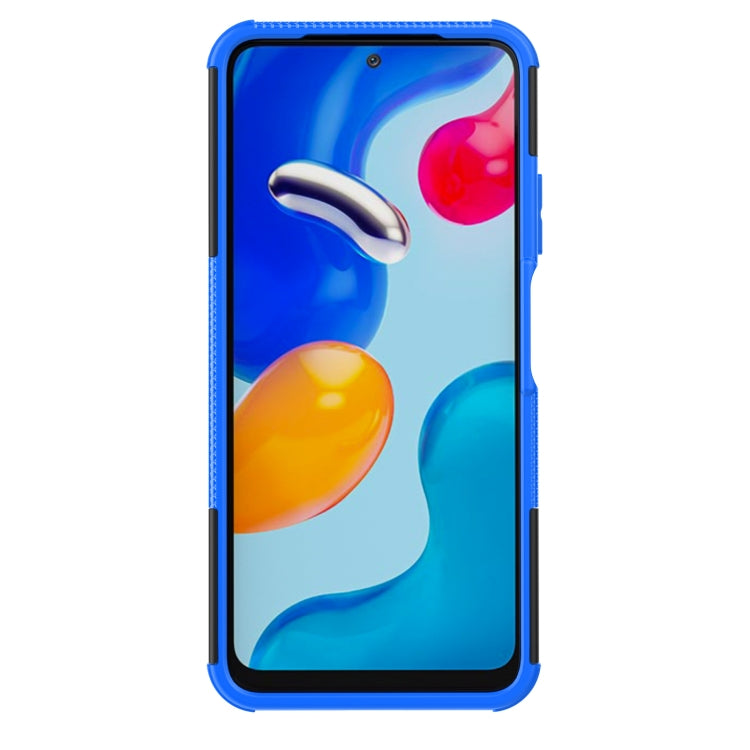 For Xiaomi Redmi Note 11S 4G International Version Tire Texture Shockproof TPU+PC Phone Case with Holder