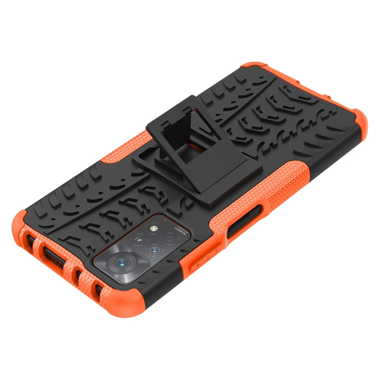 For Xiaomi Redmi Note 11 Pro 5G International Version Tire Texture Shockproof TPU+PC Phone Case with Holder