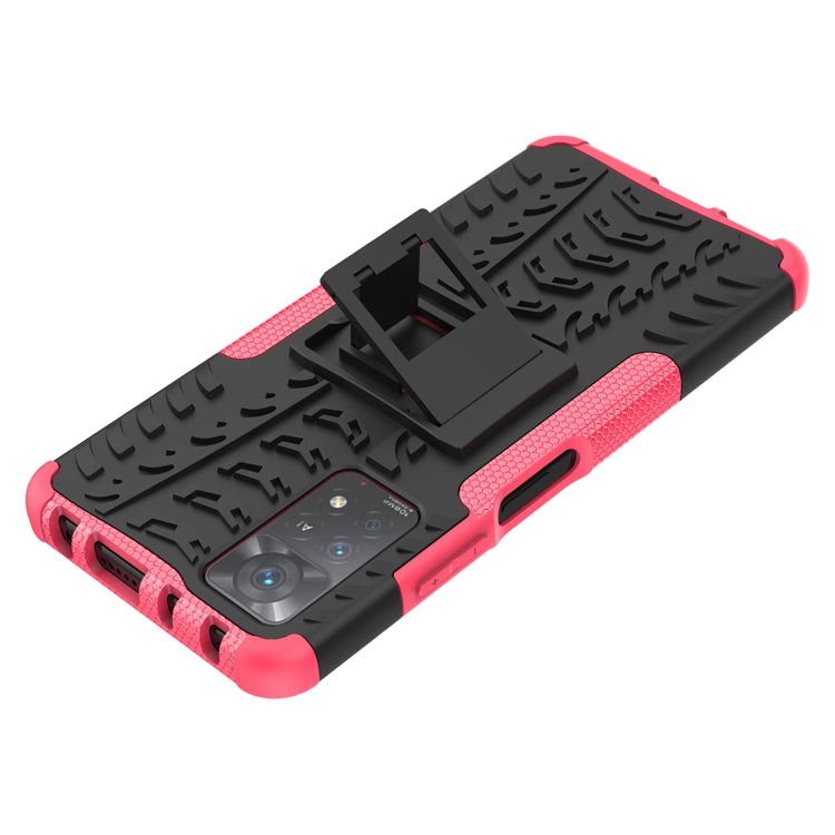 For Xiaomi Redmi Note 11 Pro 5G International Version Tire Texture Shockproof TPU+PC Phone Case with Holder