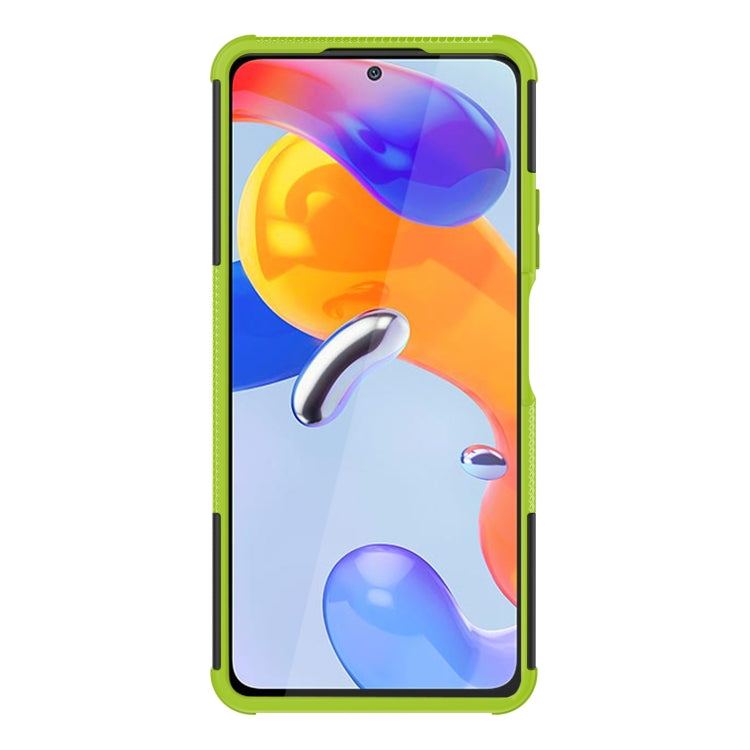 For Xiaomi Redmi Note 11 Pro 5G International Version Tire Texture Shockproof TPU+PC Phone Case with Holder