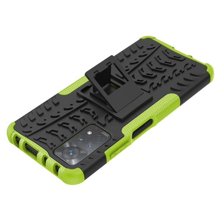 For Xiaomi Redmi Note 11 Pro 5G International Version Tire Texture Shockproof TPU+PC Phone Case with Holder