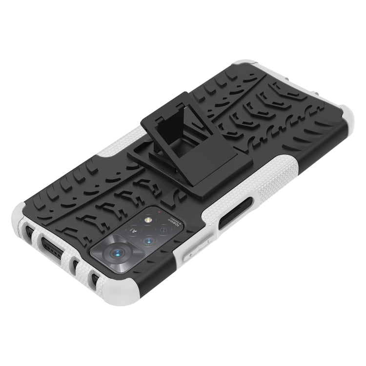 For Xiaomi Redmi Note 11 Pro 5G International Version Tire Texture Shockproof TPU+PC Phone Case with Holder