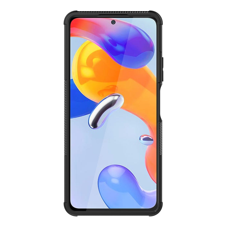 For Xiaomi Redmi Note 11 Pro 5G International Version Tire Texture Shockproof TPU+PC Phone Case with Holder