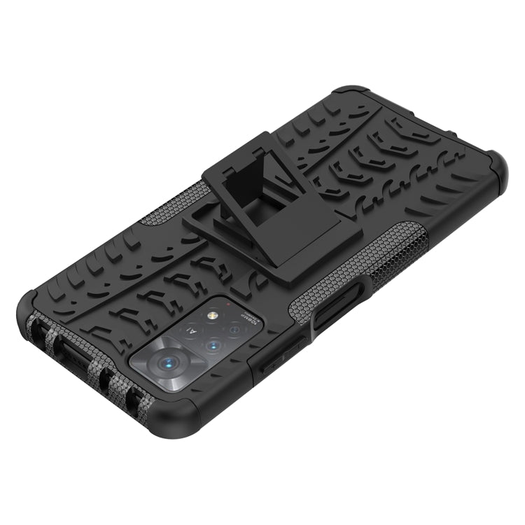 For Xiaomi Redmi Note 11 Pro 5G International Version Tire Texture Shockproof TPU+PC Phone Case with Holder