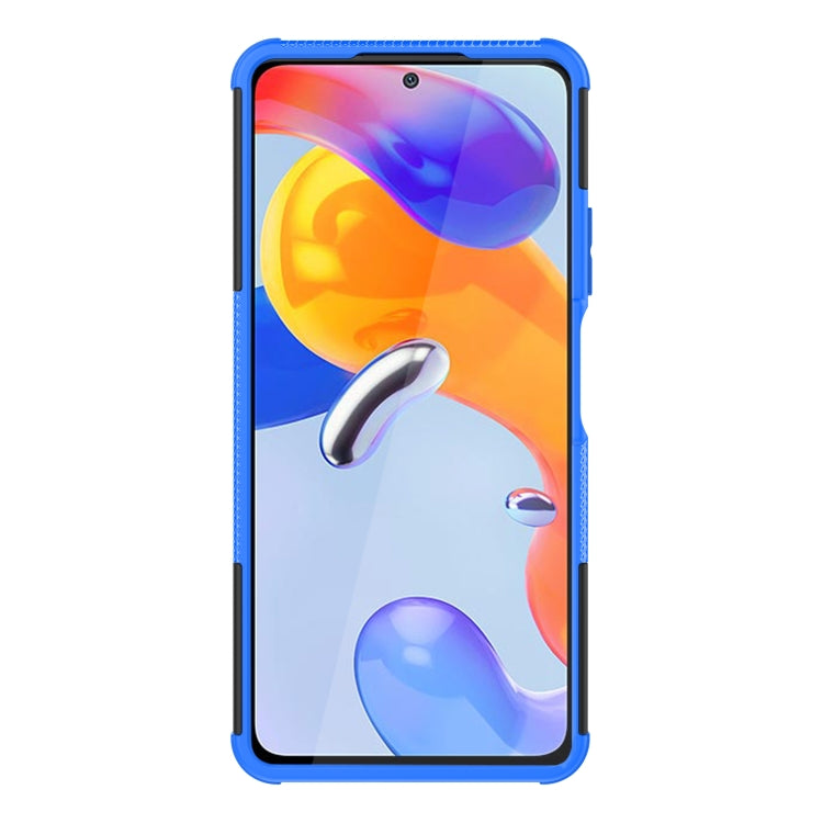 For Xiaomi Redmi Note 11 Pro 5G International Version Tire Texture Shockproof TPU+PC Phone Case with Holder