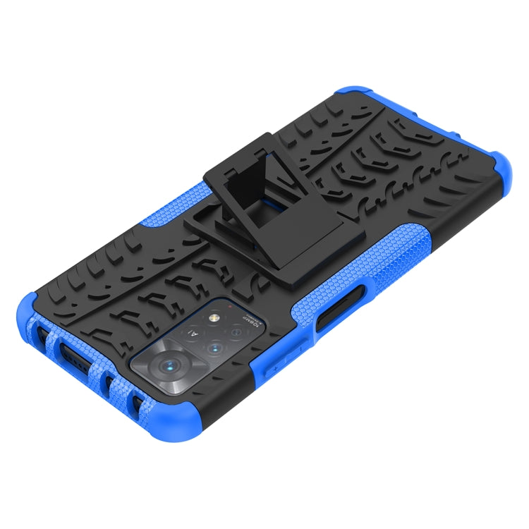 For Xiaomi Redmi Note 11 Pro 5G International Version Tire Texture Shockproof TPU+PC Phone Case with Holder