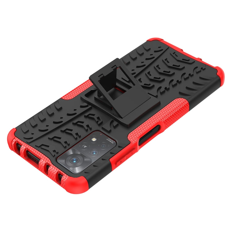 For Xiaomi Redmi Note 11 Pro 5G International Version Tire Texture Shockproof TPU+PC Phone Case with Holder