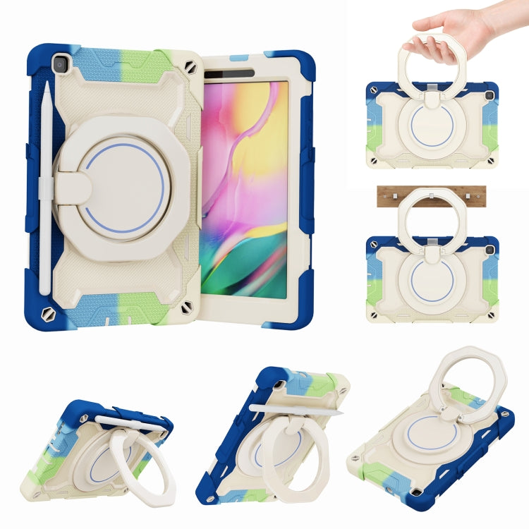 For Samsung Galaxy Tab A 8.0 2019 SM-T290 Armor Contrast Color Silicone + PC Tablet Case