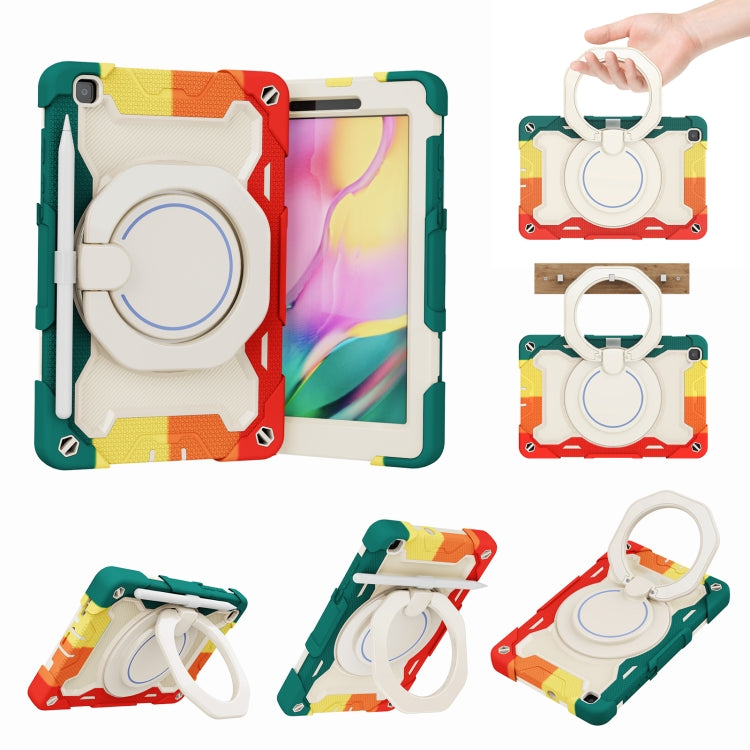 For Samsung Galaxy Tab A 8.0 2019 SM-T290 Armor Contrast Color Silicone + PC Tablet Case