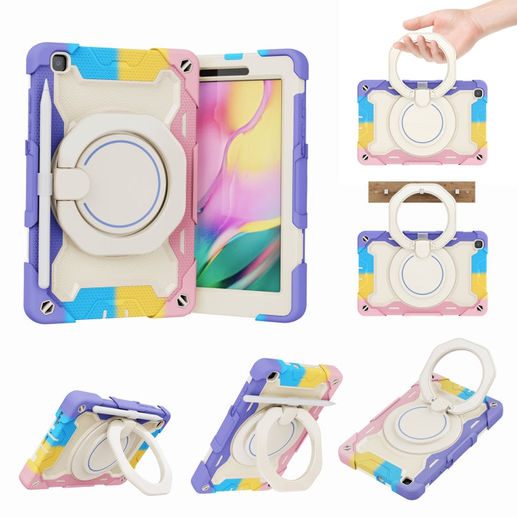 For Samsung Galaxy Tab A 8.0 2019 SM-T290 Armor Contrast Color Silicone + PC Tablet Case