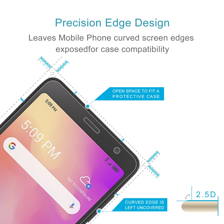 10 PCS 0.26mm 9H 2.5D Tempered Glass Film For TCL A3