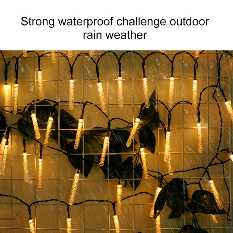 7m 50 LEDs Outdoor Waterproof Solar Bubble Stick String Lights(Warm Light)