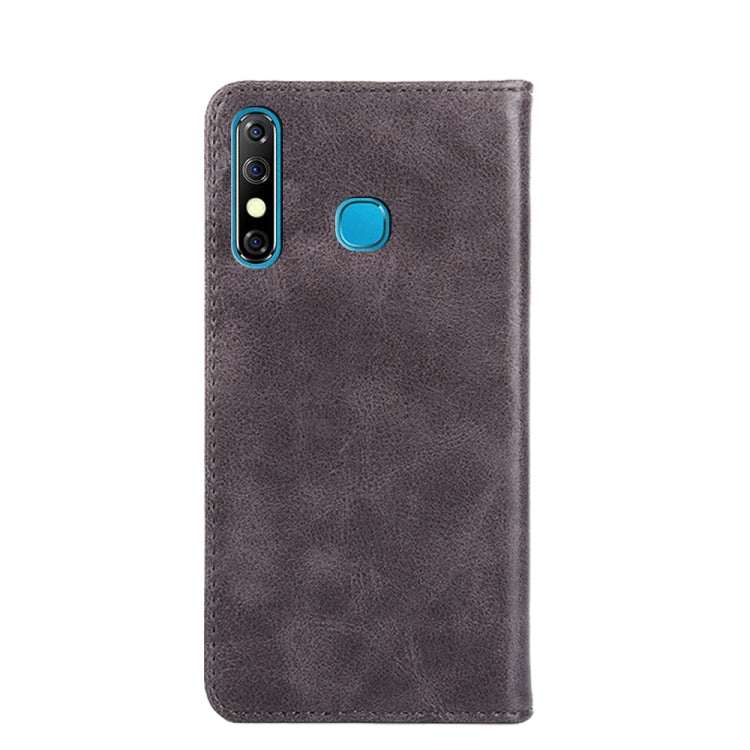 For Infinix Hot 8 / Hot 8 Lite Non-Magnetic Retro Texture Leather Phone Case