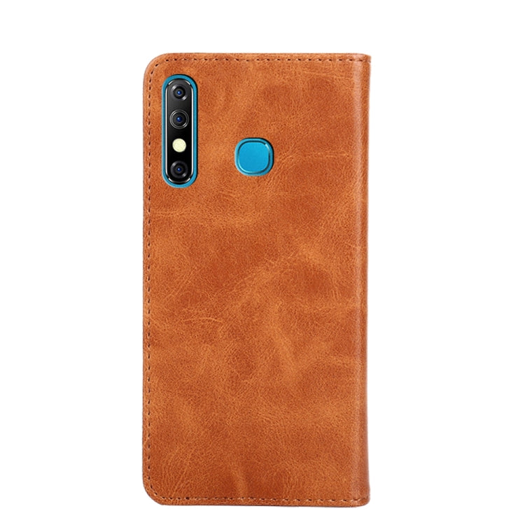 For Infinix Hot 8 / Hot 8 Lite Non-Magnetic Retro Texture Leather Phone Case