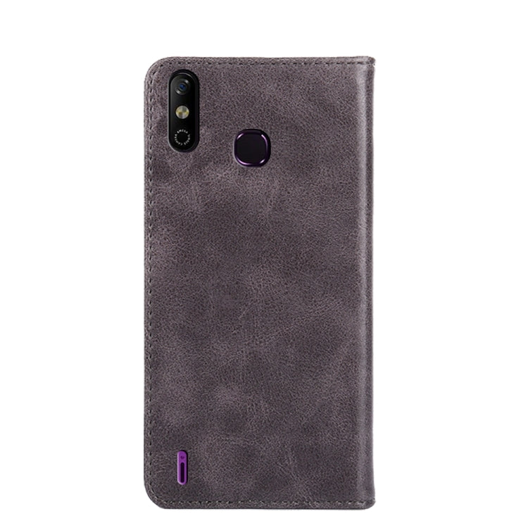 For Infinix Smart 4 Non-Magnetic Retro Texture Leather Phone Case