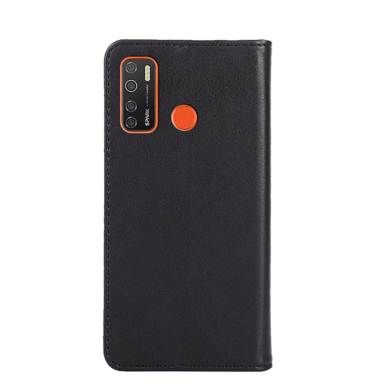 For Tecno Camon 15 / Camon 15 Air Non-Magnetic Retro Texture Leather Phone Case
