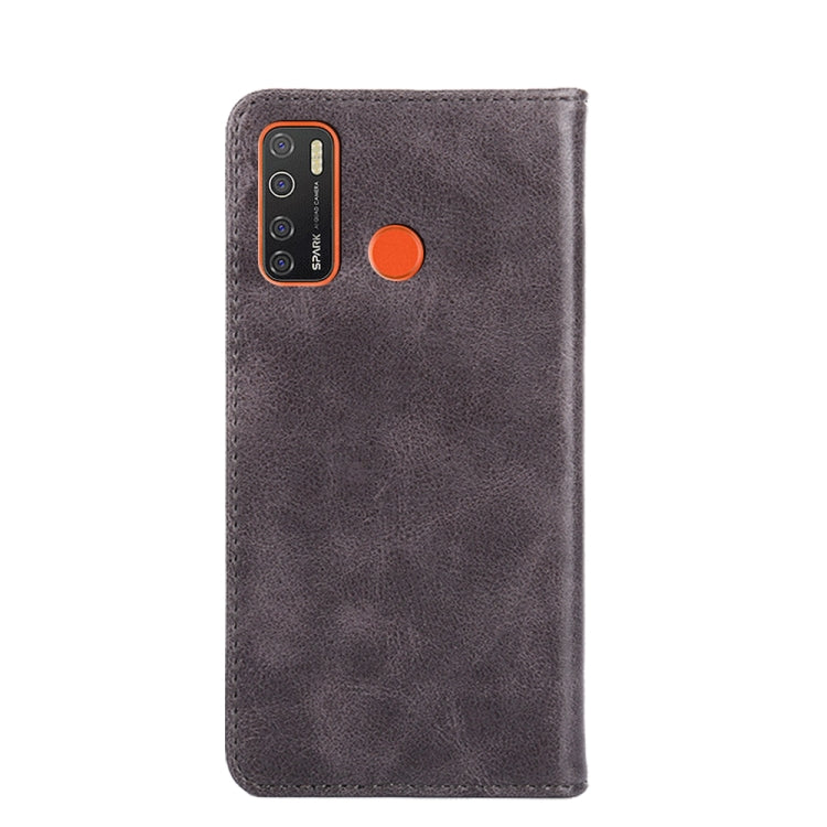 For Tecno Camon 15 / Camon 15 Air Non-Magnetic Retro Texture Leather Phone Case