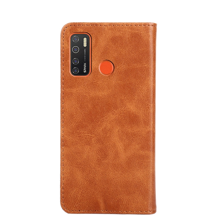 For Tecno Camon 15 / Camon 15 Air Non-Magnetic Retro Texture Leather Phone Case