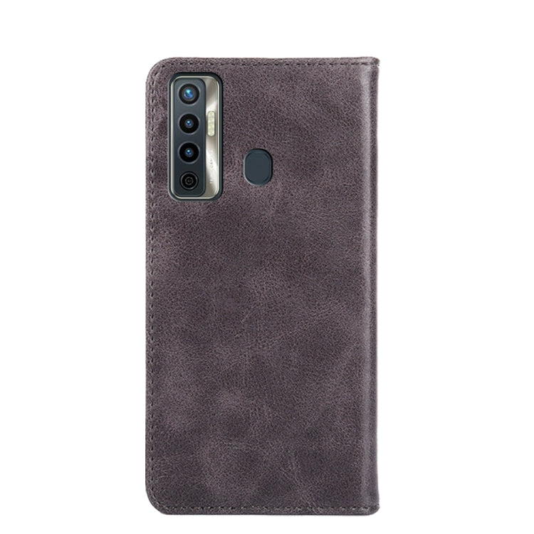 For Tecno Camon 17 Non-Magnetic Retro Texture Leather Phone Case