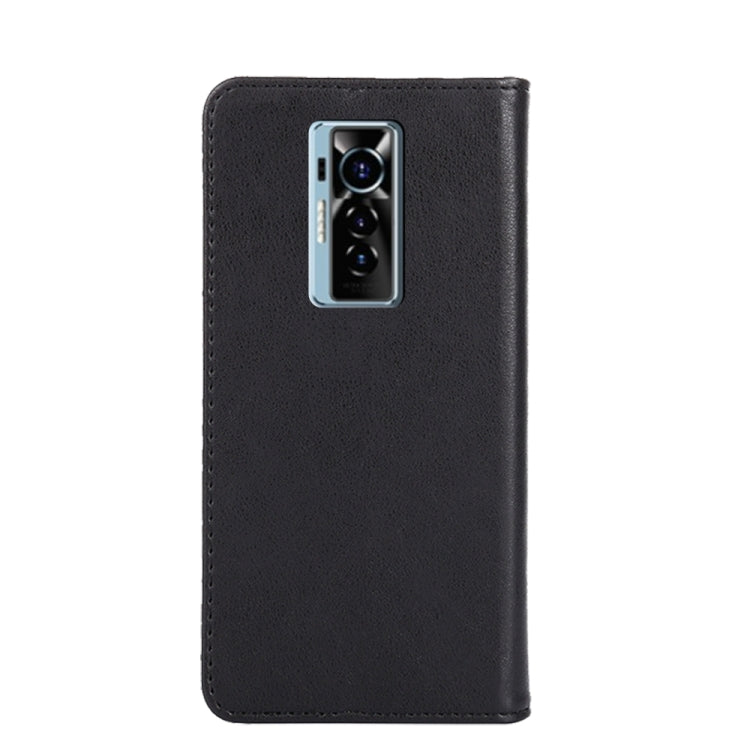 For Tecno Phantom X Non-Magnetic Retro Texture Leather Phone Case