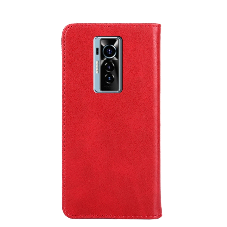 For Tecno Phantom X Non-Magnetic Retro Texture Leather Phone Case