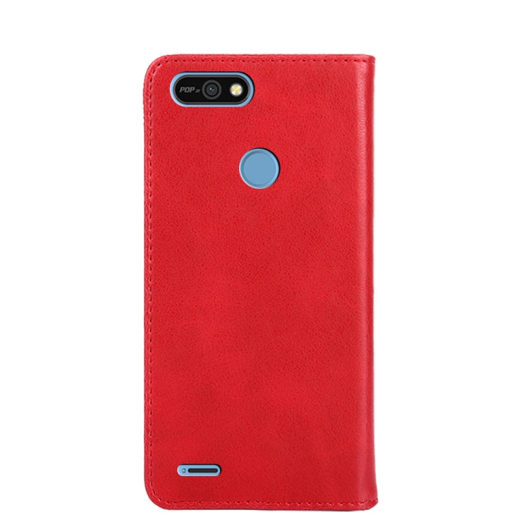 For Tecno Pop 2 / Pop 2 F Non-Magnetic Retro Texture Leather Phone Case