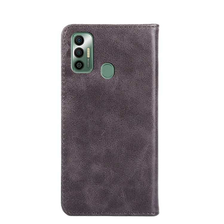 For Tecno Spark 7 Non-Magnetic Retro Texture Leather Phone Case