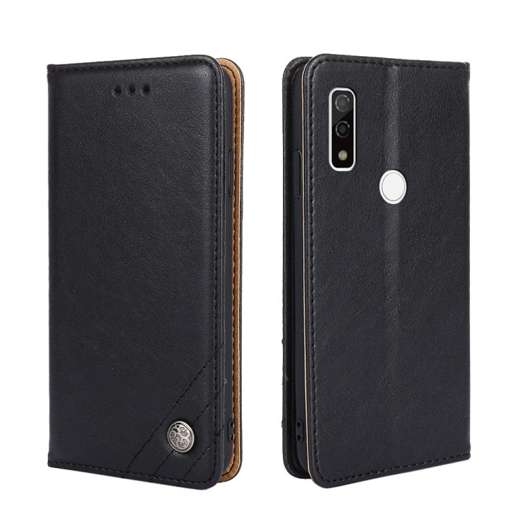 For Fujitsu Arrows WE F-51B Non-Magnetic Retro Texture Leather Phone Case