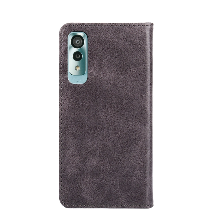 For Kyocera Android One S8 Non-Magnetic Retro Texture Leather Phone Case