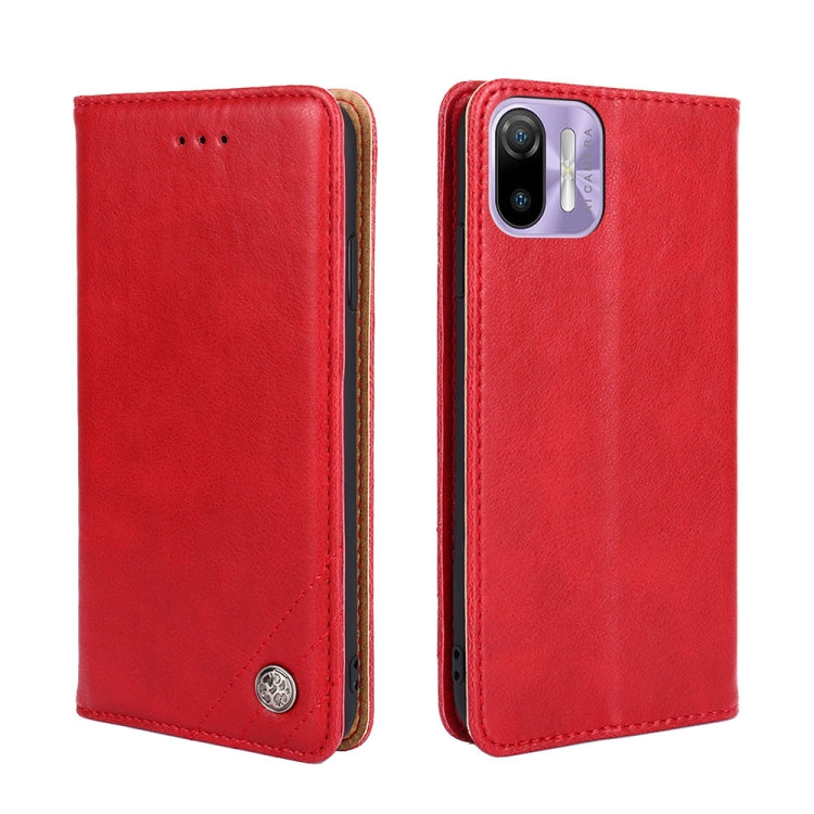 For Ulefone Note 6 / Note 6 Pro Non-Magnetic Retro Texture Leather Phone Case