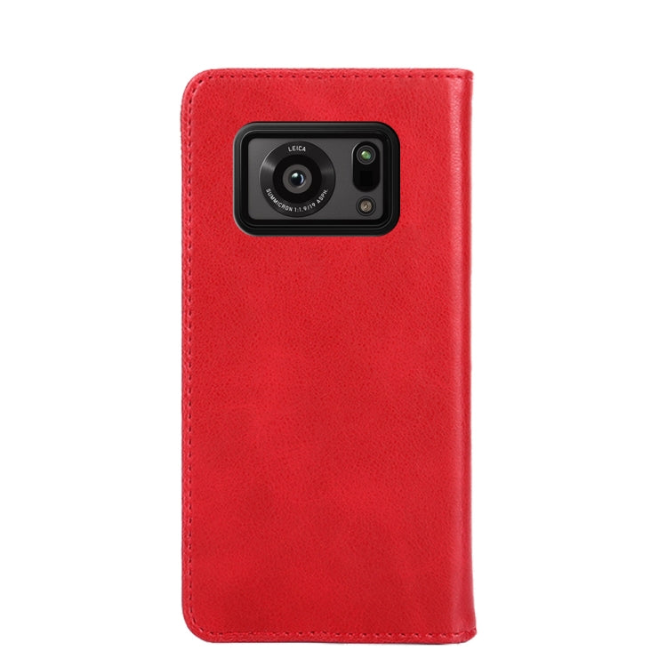 For Sharp Aquos R6 Non-Magnetic Retro Texture Leather Phone Case