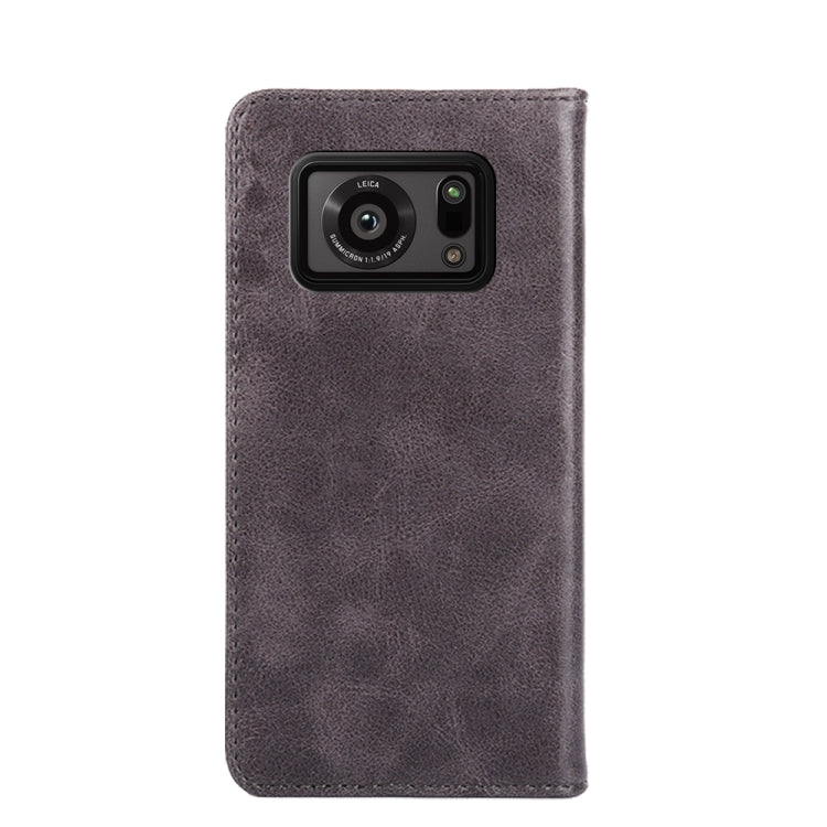 For Sharp Aquos R6 Non-Magnetic Retro Texture Leather Phone Case