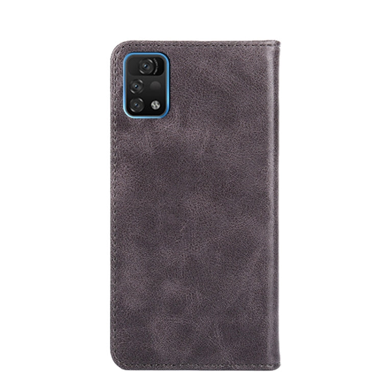 For UMIDIGI A11 Pro Max Non-Magnetic Retro Texture Leather Phone Case